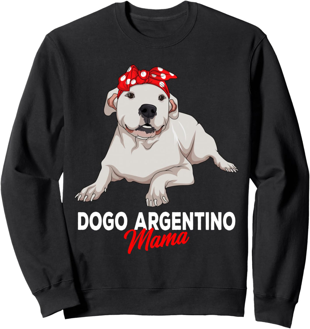 Dogo Argentino Hunde Mama Frauchen Geschenkidee Sweatshirt