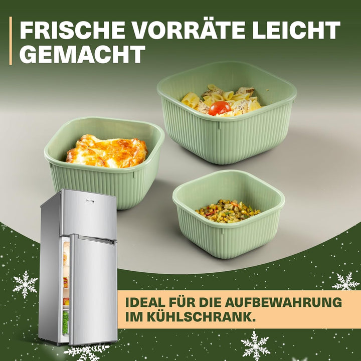 Viwares Frischhaltedosen im 6er Set mit transparentem Ventildeckel, Aufbewahrungsbehälter, Küche, st
