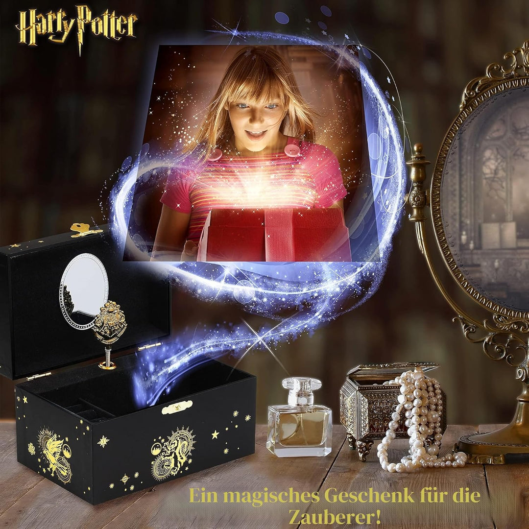 Harry Potter Schmuckaufbewahrung Geschenke Schmuckkästchen Magische Aufbewahrung mit Spieluhr und Sp
