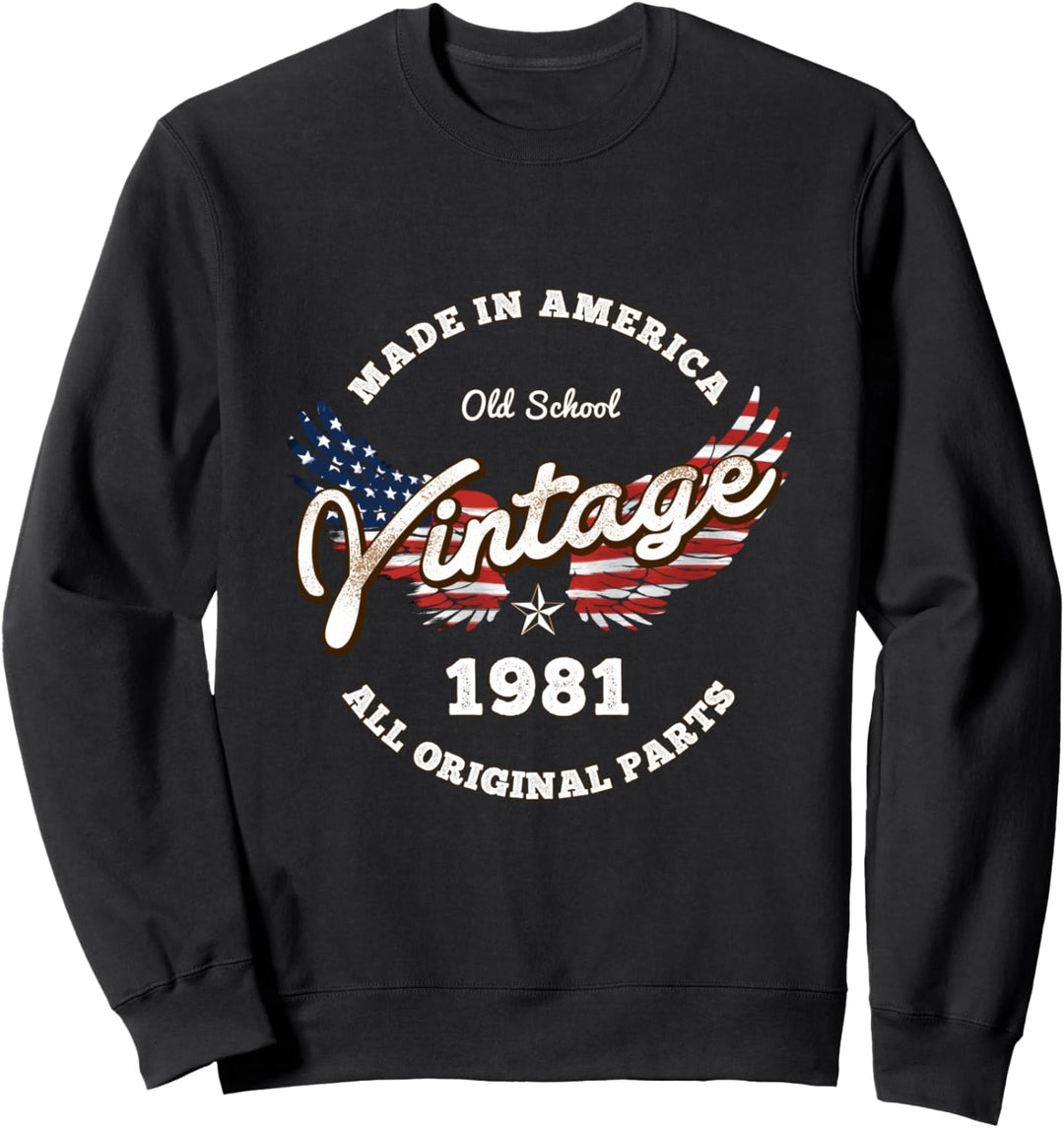 1981 Old School Made America Geschenk zum 40. Geburtstag Sweatshirt