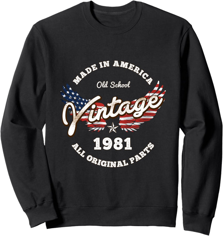 1981 Old School Made America Geschenk zum 40. Geburtstag Sweatshirt