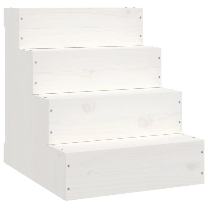 vidaXL Haustiertreppe, Hundetreppe mit Holzrahmen, Katzentreppe mit 3 Stufen, Aufstiegshilfe Treppe