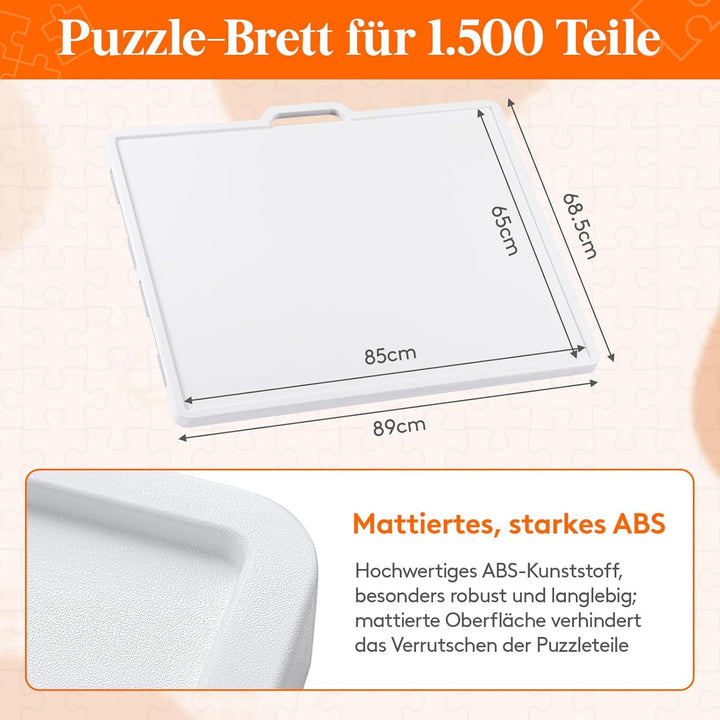 Lifewit 1500 PCS Drehbares Puzzlebrett mit 4 Schubladen, Kippwinkel Puzzleplatte, Tragbarer Puzzleti