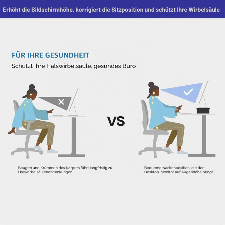 Catekro Monitorständer Monitorregal Computer Booster Ständer Computer Laptop Erhöhter Tisch Desktop