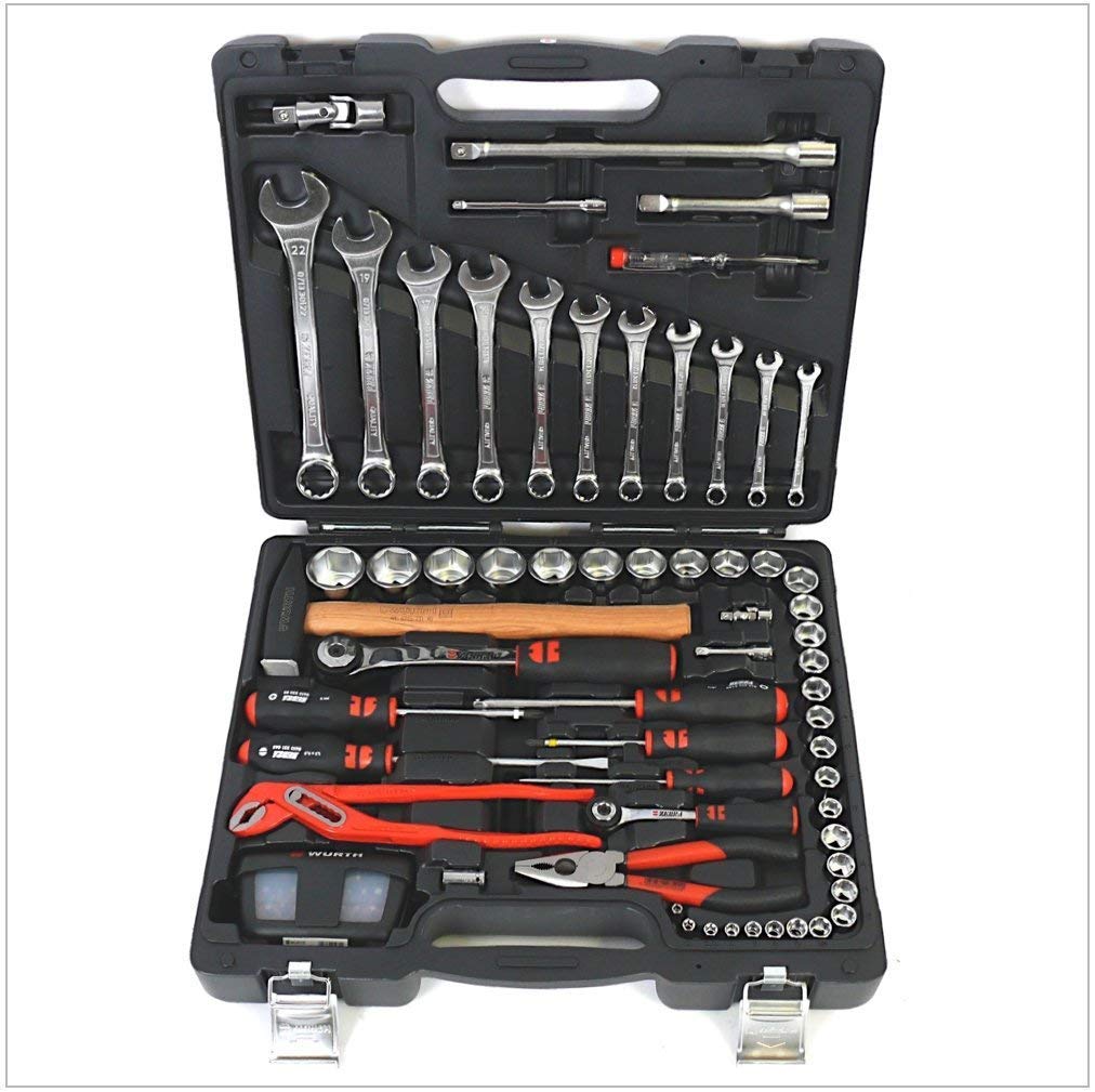 Würth universeller Werkzeug Satz / Set - 91 tlg. im robusten Kunststoffkoffer 096593120