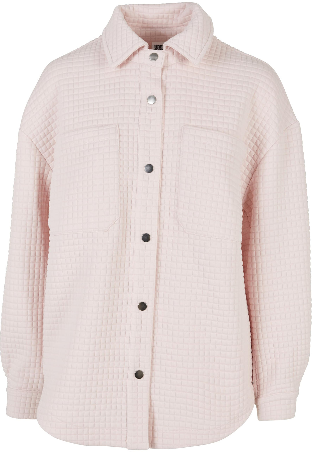 Urban Classics Damen Ladies Quilted Sweat Overshirt Strickjacke S Rosa, S Rosa