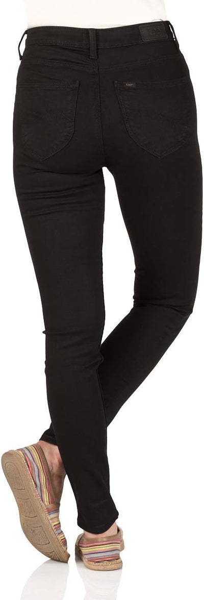 Lee Damen Scarlett Jeans' Jeans 24W / 31L Black Rinse, 24W / 31L Black Rinse