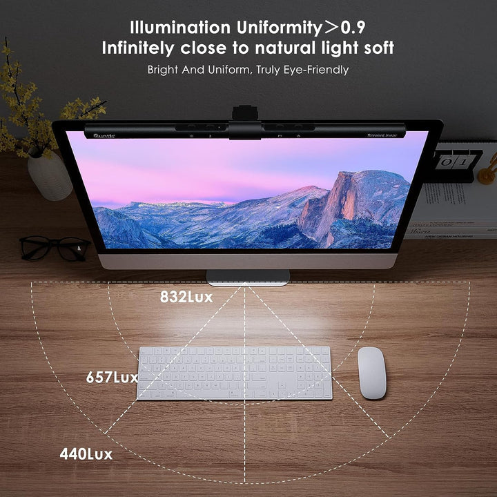 Quntis Computer Monitor Lampe LED USB mit Touch Control, 40cm Monitor Light Bar Basic mit Anti-blaul