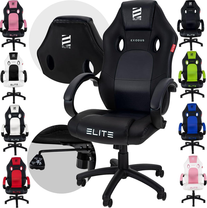 ELITE Gaming Stuhl MG100 Exodus - Ergonomischer Bürostuhl - Schreibtischstuhl - Chefsessel - Sessel