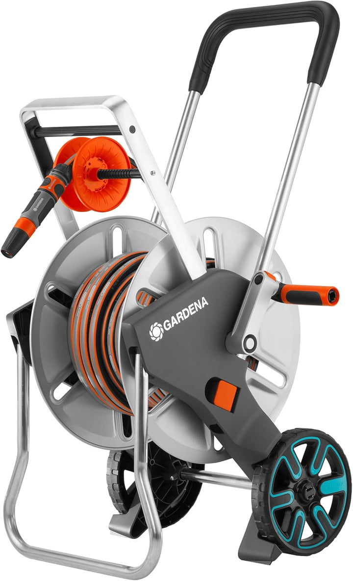 Gardena CleverRoll M Easy Metall Set: Schlauchwagen mit 60 m Kapazität, sehr standfest, stabile Schl