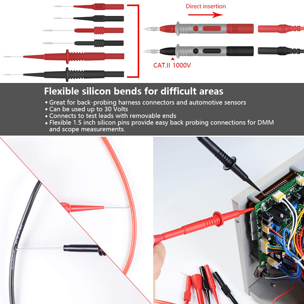 Messleitungen, messleitungen für multimeter, Messleitungen Prüfkabel Set mit Prüfspitzen, Multimeter