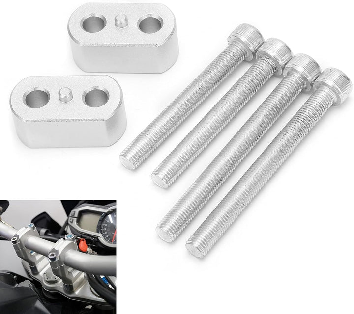 Motorrad Lenkererhöhung, Fydun 2St CNC-Aluminiumlegierung Distanzstück für Lenkererhöhung Anheben De
