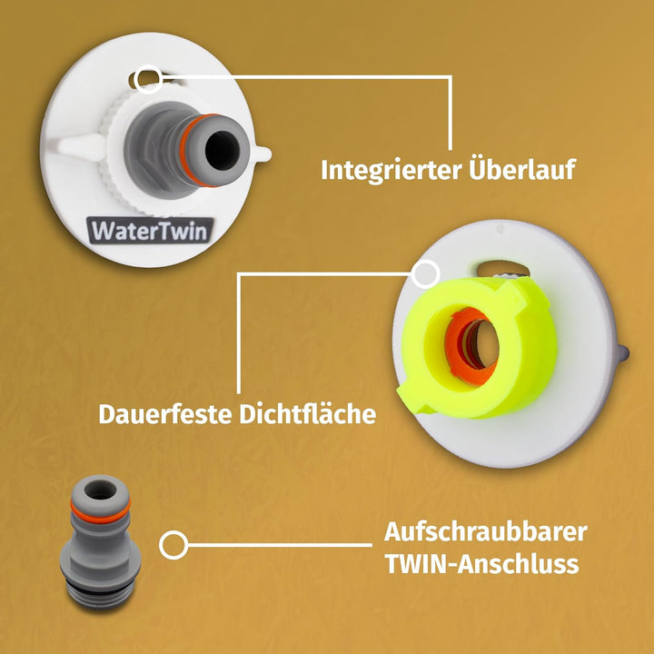 MaJoCompTec® CONNECT-30 Wohnmobil Wasser Tank Set| Caravan Einfüllstutzen Tankdeckel Zubehör (Anschl