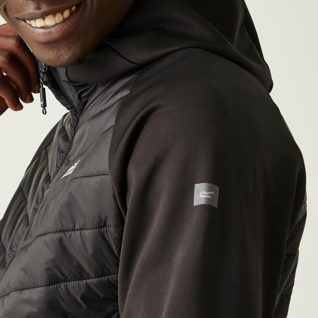 Regatta Andreson VIII Hybrid Softshelljacke | Steppjacke für Herren sehr leicht M Schwarz, M Schwarz