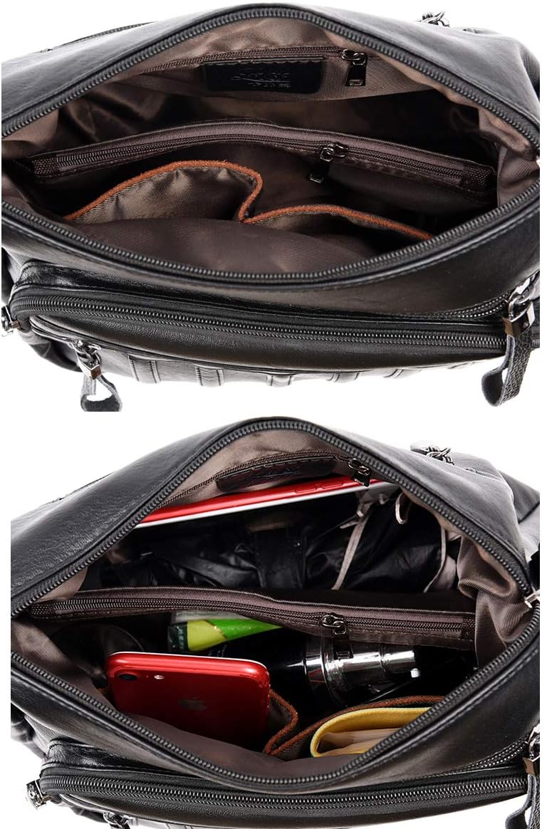 Coolives Damen Umhängetasche Casual Schultertasche Messenger Tasche Schwarz EINWEG, Schwarz