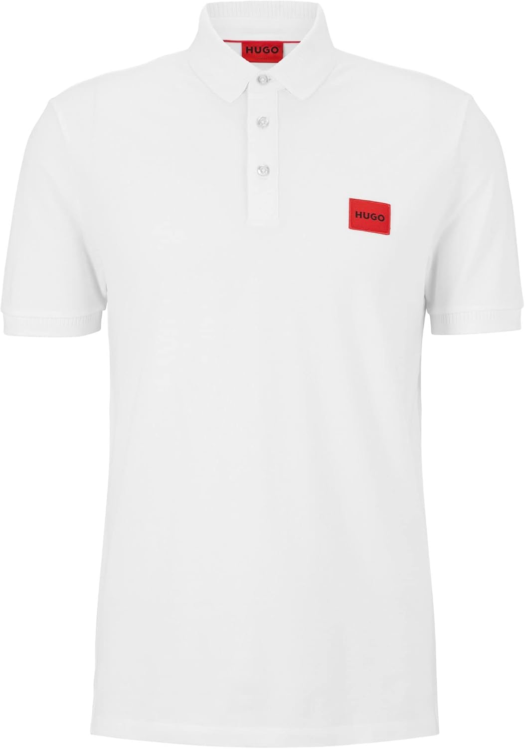 HUGO Herren Dereso222 Slim-Fit Poloshirt aus Baumwoll-Piqué mit Logo-Label M White100, M White100