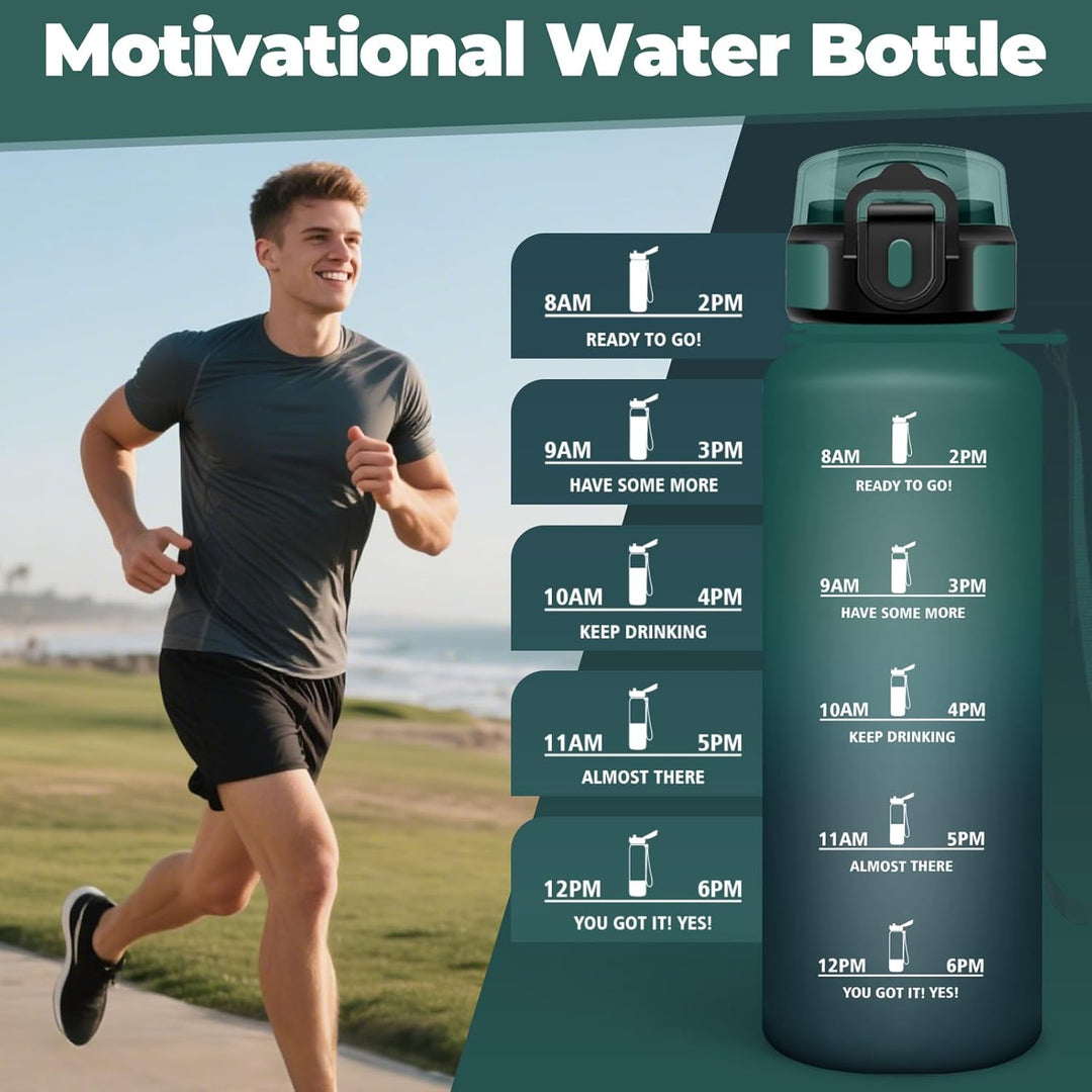 HoneyHolly Trinkflasche 1500ML, BPA-Frei, Trinkflasche Kohlensäure Geeignet, Wasserflasche Auslaufsi