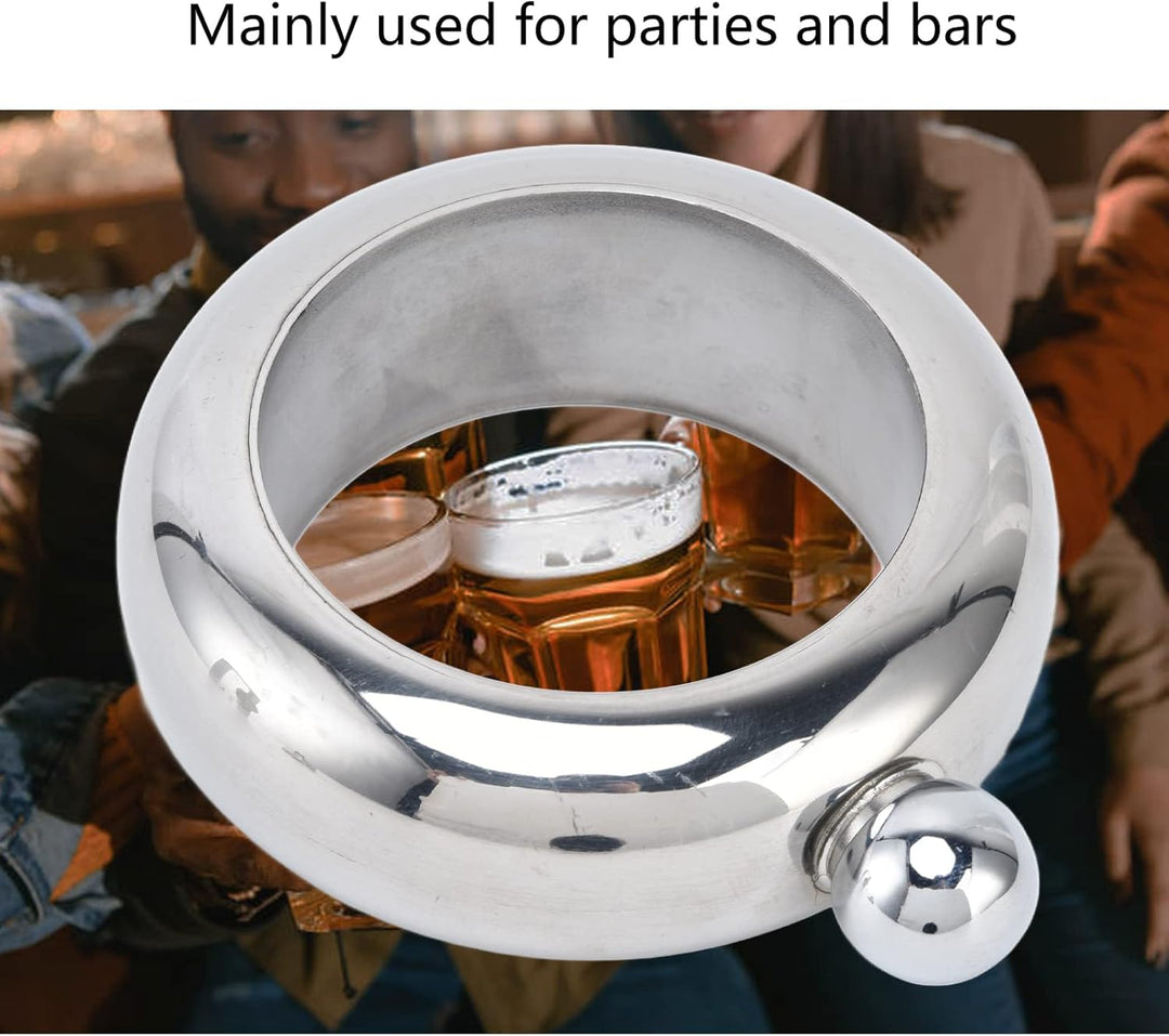 Yctze 100-Ml-Edelstahl-Armband-Flachmann mit TrichterFlaschen-ArmreifFlaschenarmreif, Edelstahlflasc