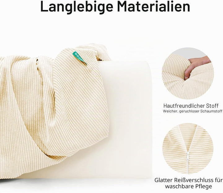 AEOCOO Bettkantenschutz für Kinderbetten 70 cm – weiche Memory-Schaum Bettumrandung, Rausfallschutz