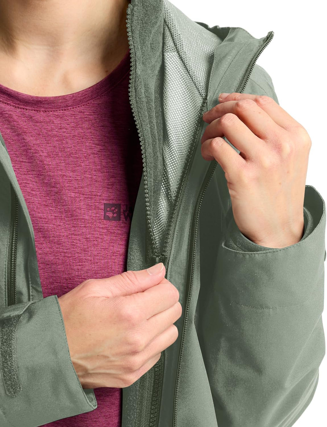 Jack Wolfskin Damen Moonrise 3in1 Jkt W Jacket, XS mint leaf