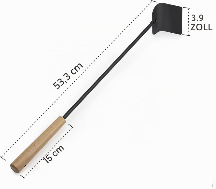 Onlyfire Holzkohleschieber Metall Aschekratzer mit Langem Griff 53 cm, Ascheschieber Zubehör für Hol