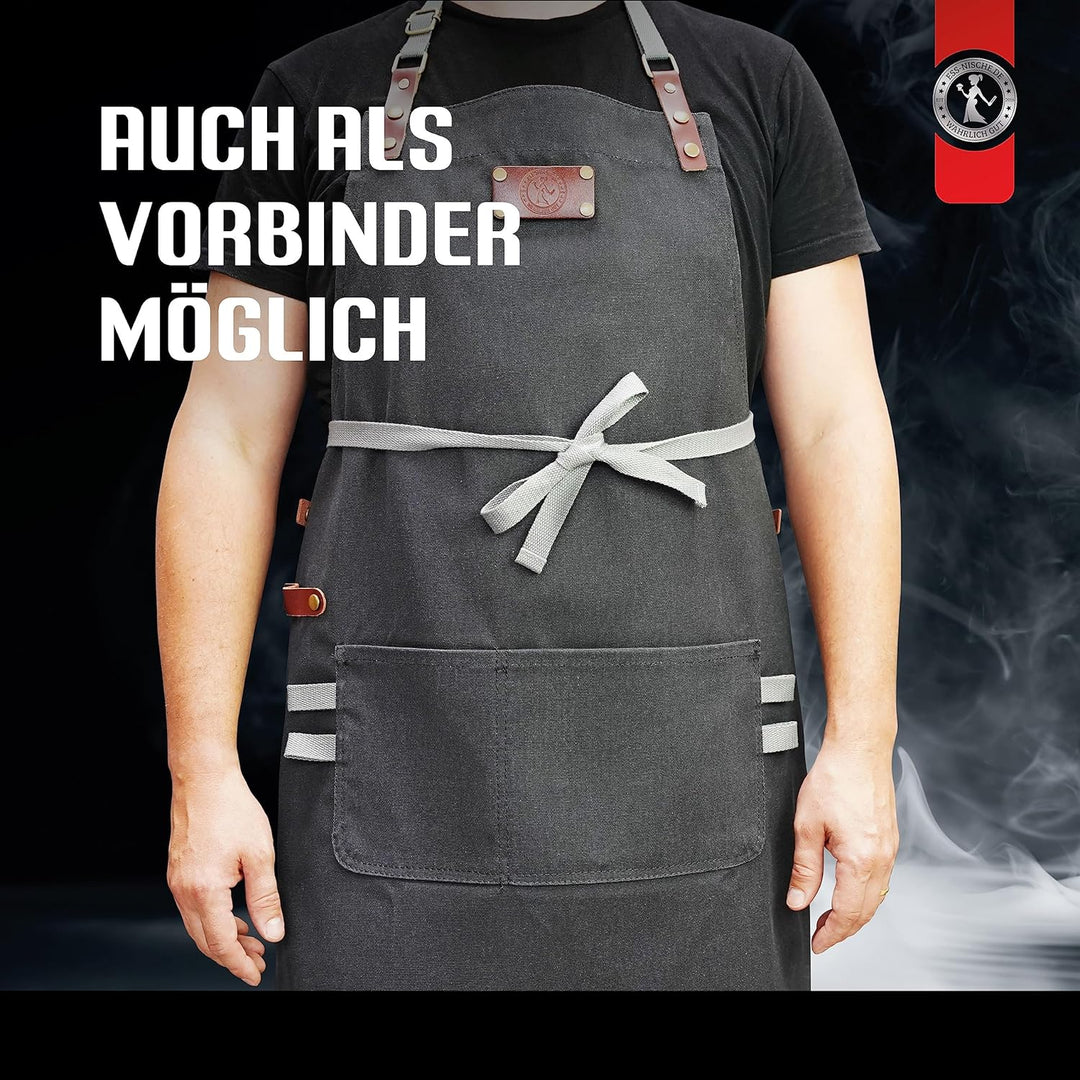 Ess-Nische® Kochschürze Grillschürze für Männer und Frauen - Küchenschürze für Herren - Ideal als Ge