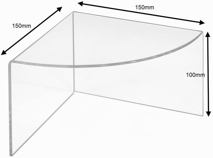 4er Set Dekopodeste in 50, 100, 150 und 200mm Höhe, aus glasklarem Acrylglas/Warenpodest/Warenträger