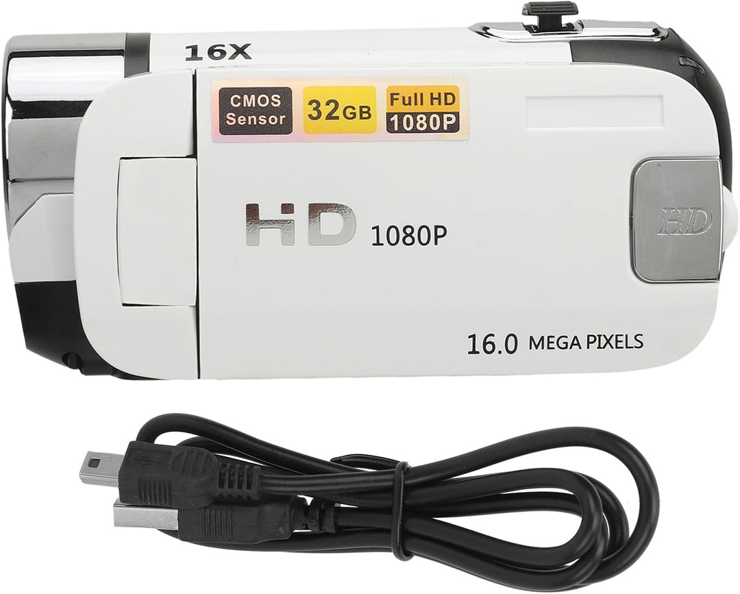 D90 1080P 16MP Digitalkamera 2,4 Zoll Schwenkbildschirm Camcorder 16X Zoom HD Videorecorder mit Füll