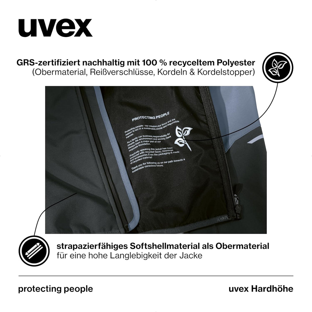 Uvex Hardhöhe - Softshelljacke für Damen - Funktions- & Übergangsjacke - wasserabweisend, atmungsakt