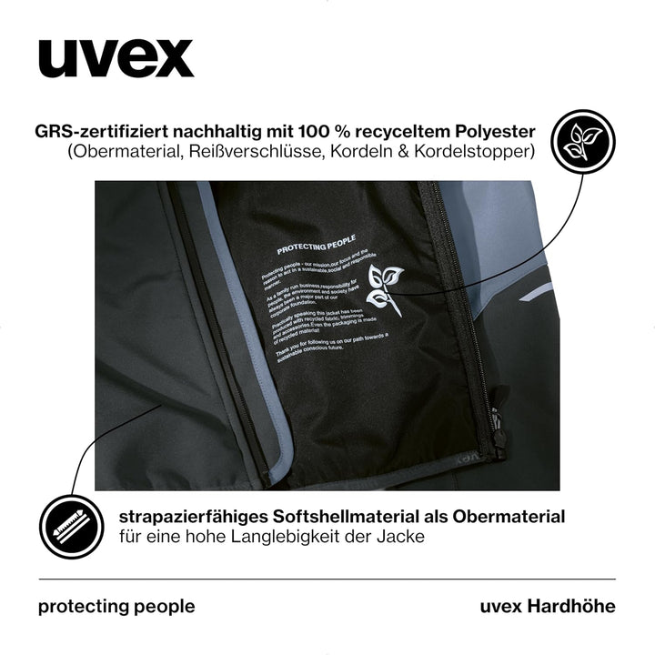 Uvex Hardhöhe - Softshelljacke für Damen - Funktions- & Übergangsjacke - wasserabweisend, atmungsakt