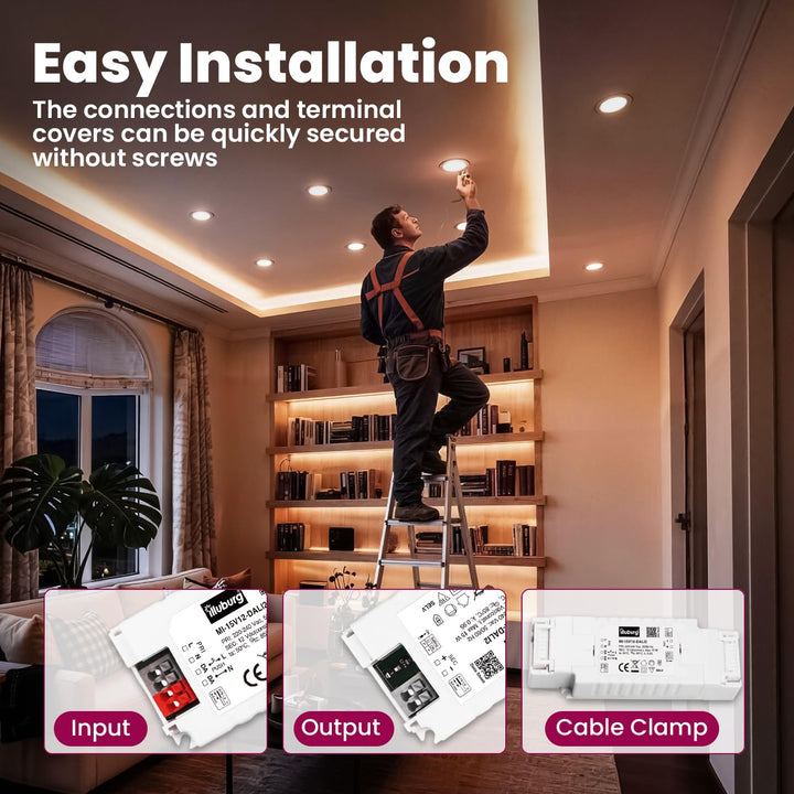 LED Treiber 12V 15W DALI Push Taster Dimmbar für Osram Philips GU5.3 MR16 Spot Flackerfrei LED Trafo