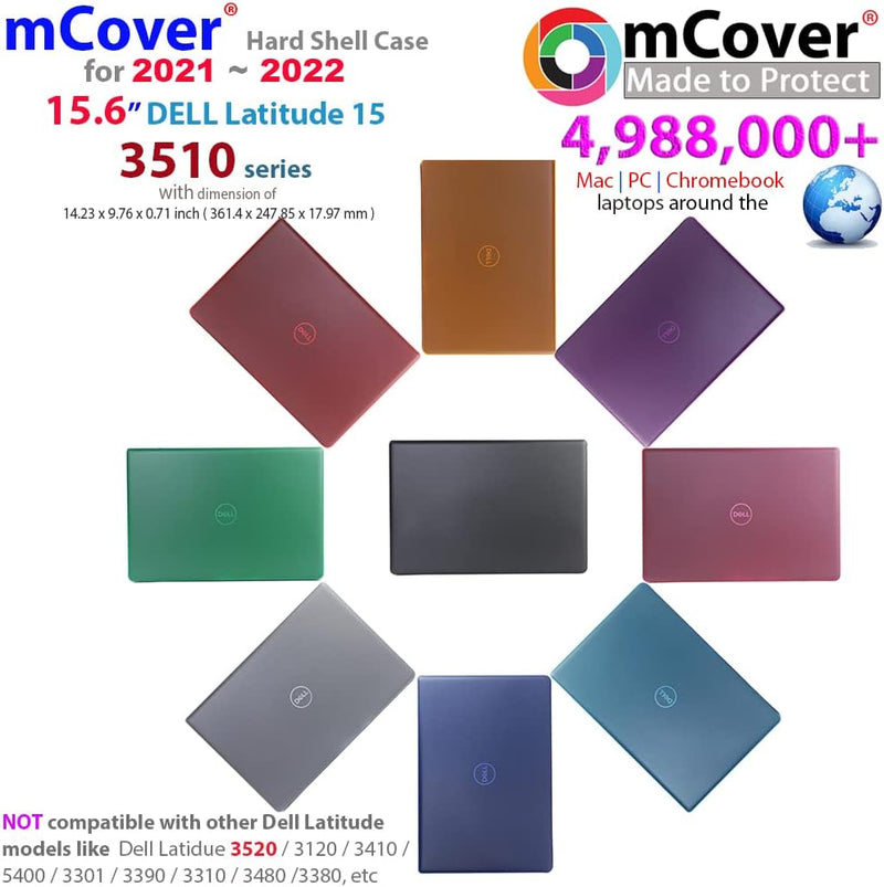 mCover Schutzhülle kompatibel mit 2021–2022 15,6 Zoll Dell Latitude 15 3510 Series Laptop Computer (