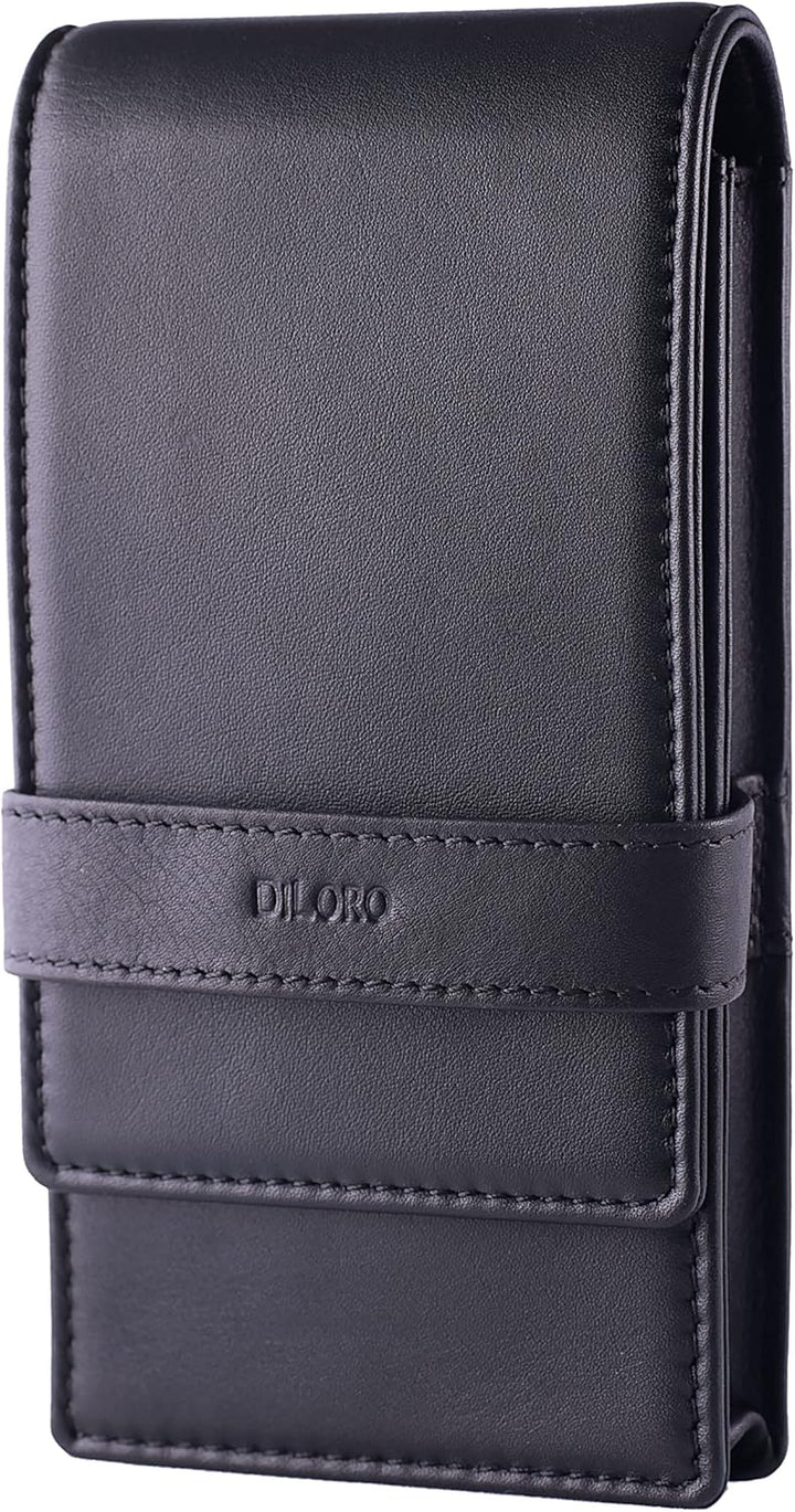 DiLoro 2 Jahre Garantie Leder Quad Pen Fall Bleistift Tasche Halter für vier Füllfederhalter Kugelsc