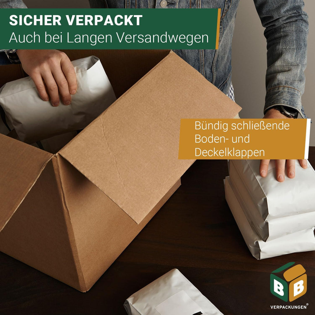 200 Faltkartons 240 x 130 x 130 mm, Verpackung Versand Schachtel aus Wellpappe Karton Kiste Postvers