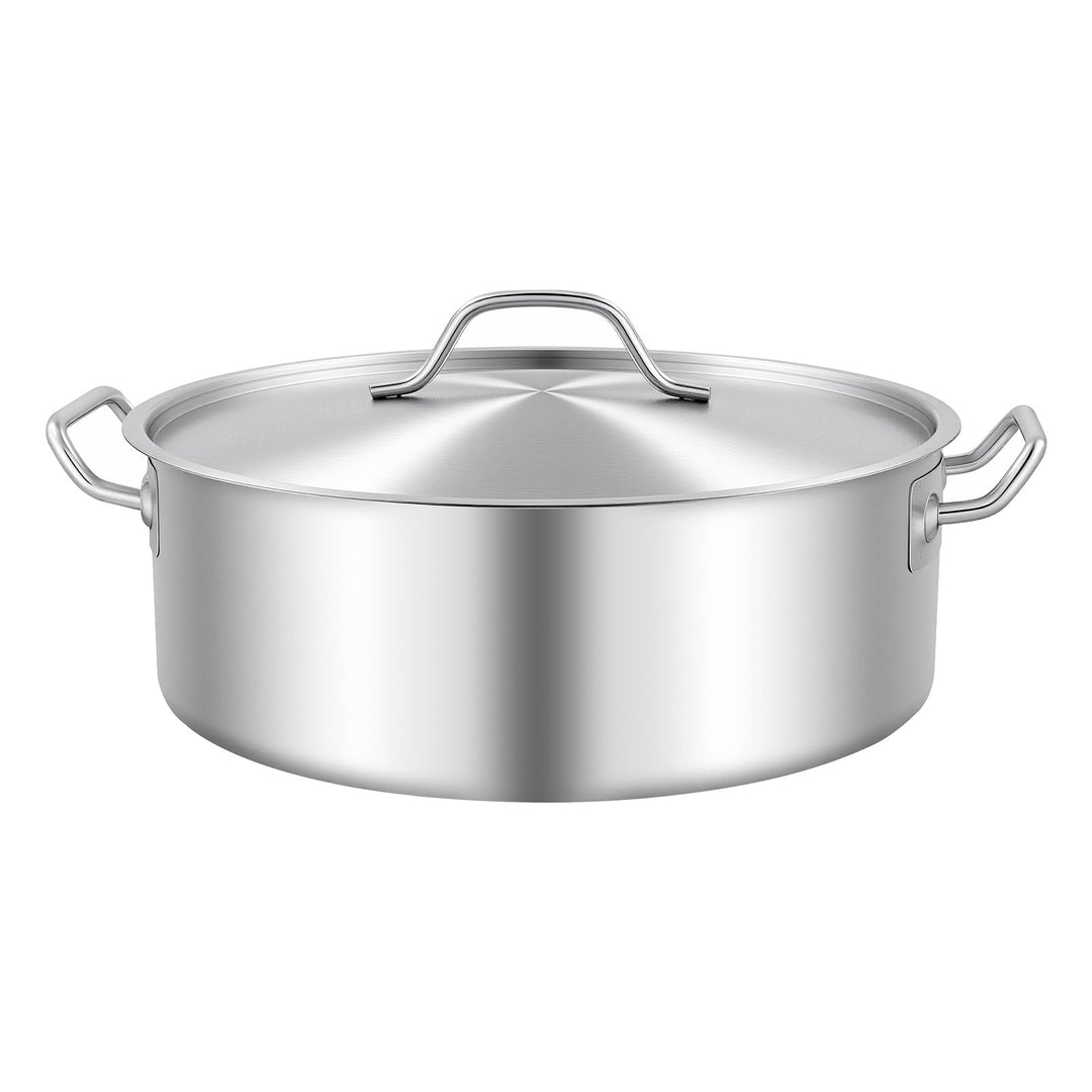Topf Kochtopf 36 cm, Suppentopf Edelstahl 10L, Kochtopf Induktion Nudeltopf, XXL Cooking Pot, Stainl