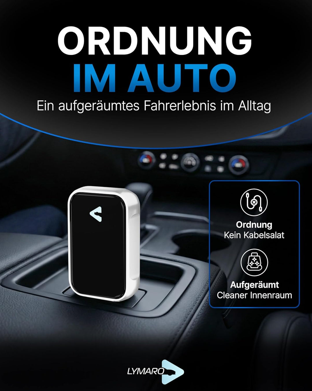 Carplay Wireless Adapter & Android Wireless Adapter fürs Auto – USB-A Plug & Play Nachrüstadapter, U