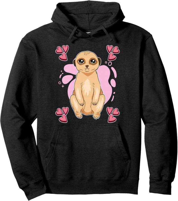 Damen Erdmännchen Zeichnung Mädchen Erdmännchen Pullover Hoodie
