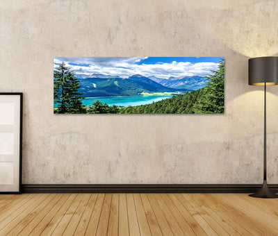 Bild auf Leinwand achensee in österreich - pertisau Wandbild Leinwandbild Kunstdruck Poster 120x40cm