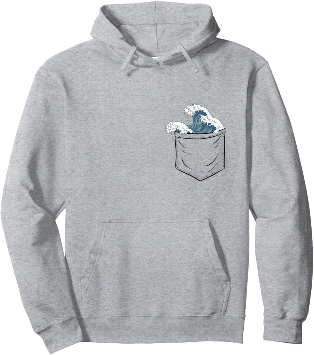 Wild brechende japanische Welle in deiner Tasche Pullover Hoodie