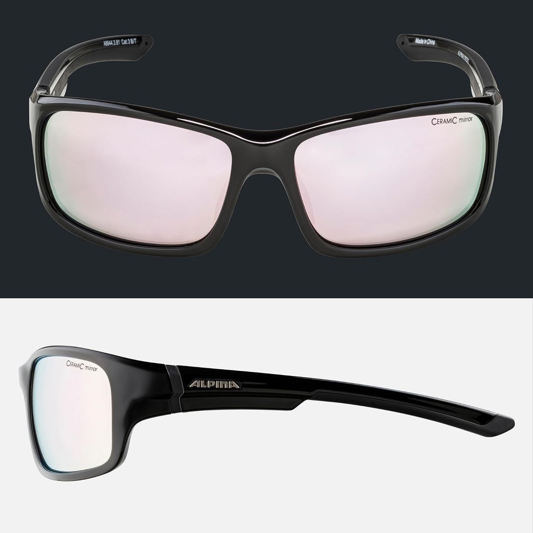 ALPINA LYRON S - Verspiegelte und Bruchsichere Sport- & Fahrradbrille Mit 100% UV-Schutz Für Erwachs