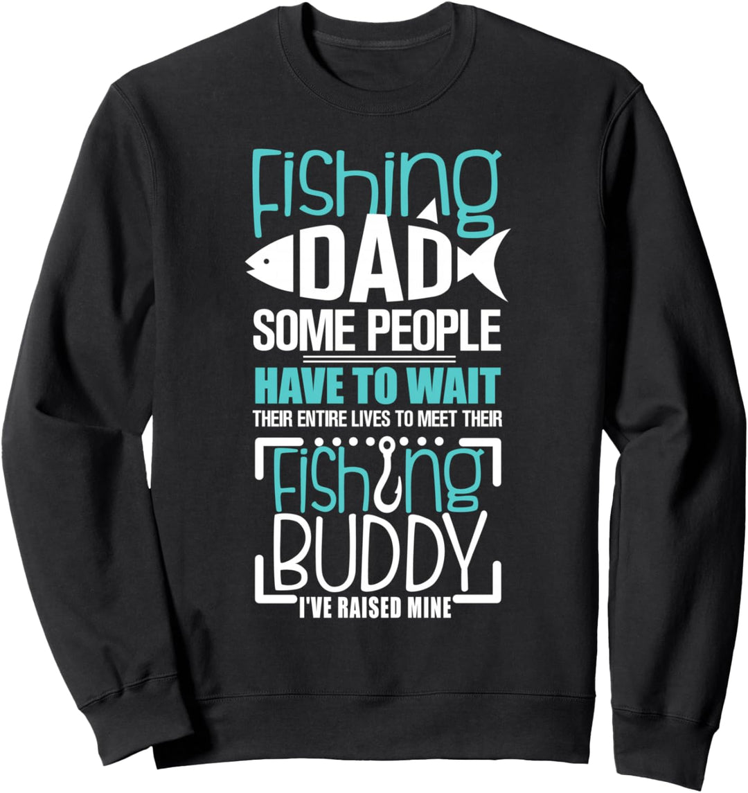 Fishing Dad Funny Father Kid Matching Sweatshirt