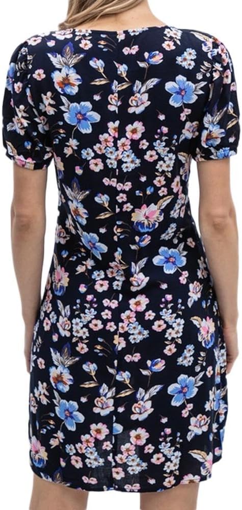 ONLY Damen Viskose Sommer-Kleid Onlnova Life Lucy mit Blumenmuster XS Sky Captain 347 Iris, XS Sky C