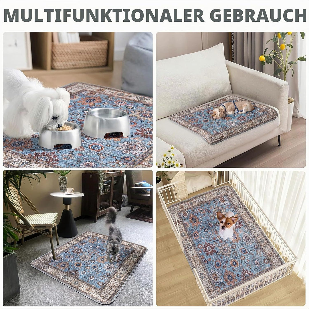 Waschbar Haustier-Urinunterlage, 2 Pack Wiederverwendbare Welpenunterlagen Matte für Hunde, Wiederve