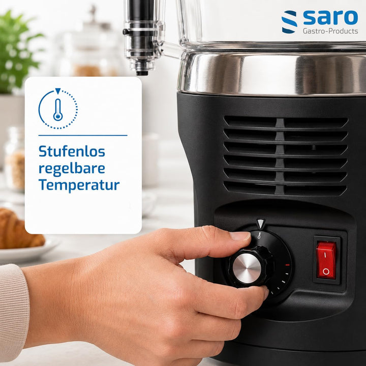 Saro 175-1145 Kakaodispenser Modell Nina, 5 L, 1100 W, schwarz