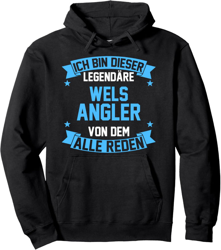 Angeln Angler Wels Pullover Hoodie