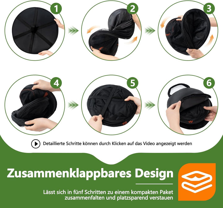 Desy & Feeci Trockennetz Kräuter, 6 lagig Kräutertrockner Hängend mit Haken, Reissverschluss Trocken