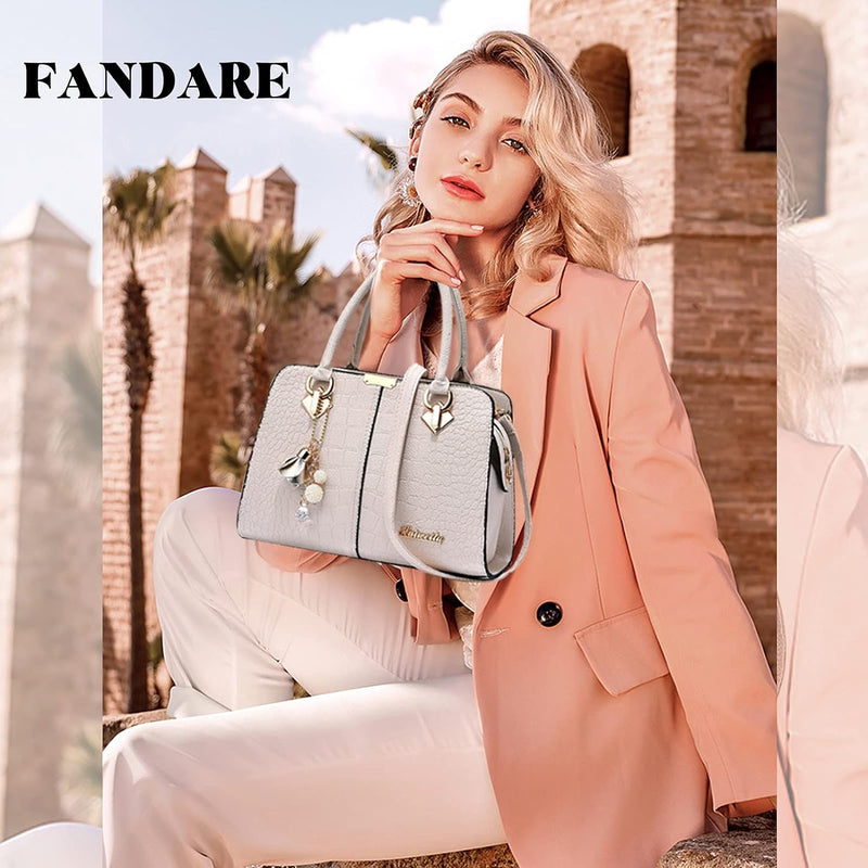 FANDARE Damen Handtasche Umhängetasche Frauen Schulterbeutel Shopper Tote Reise Henkeltasche Schulte