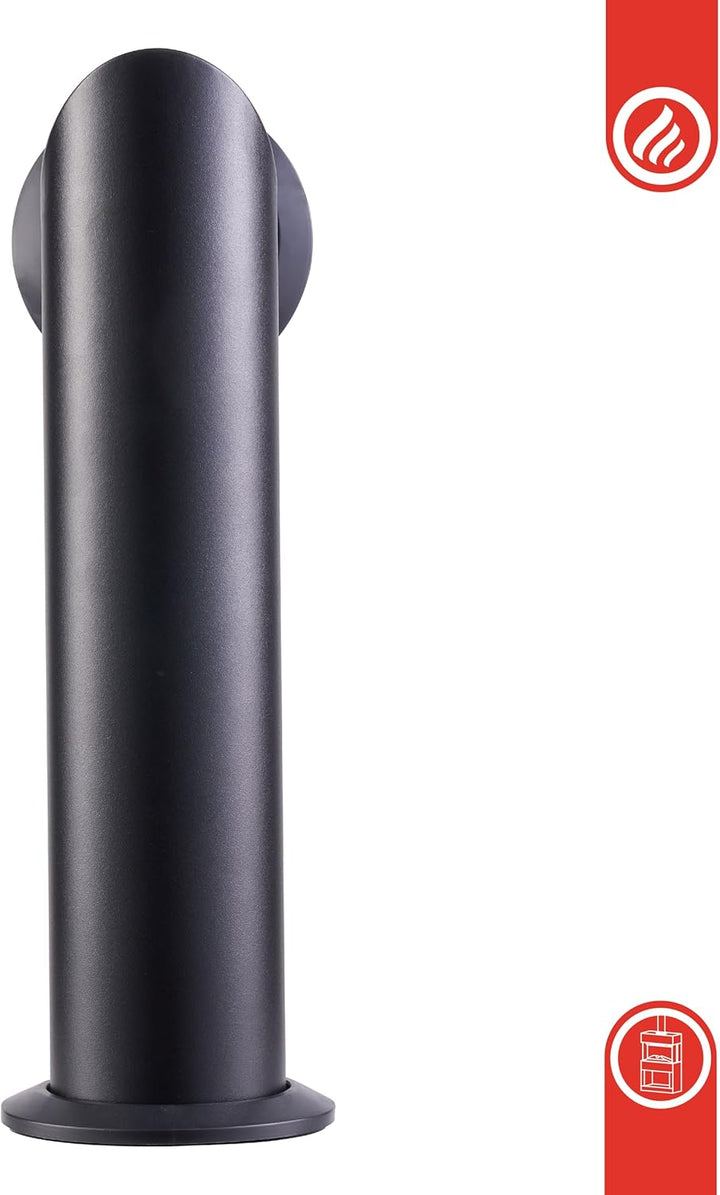 Ofenrohr MAX für Elektrokamine - Nachbildung eines Schornsteins mit Rosette - Inklusive Montagemater
