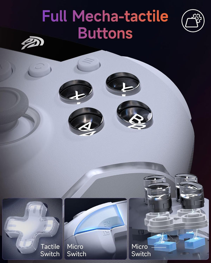 EasySMX X20 Wireless Controller PC mit RGB, Bluetooth Controller mit 2 in 1 Trigger & abnehmbare Hal