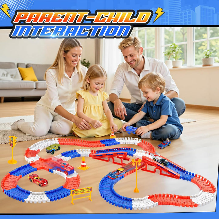 Toyokid Spielzeug ab 2 3 4 5 6 Jahre Junge, Spider Spielzeug Rennbahn Auto Kinderspielzeug ab 2 3 4